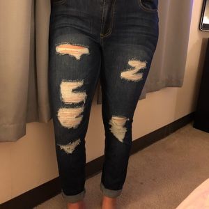 Distressed jeans